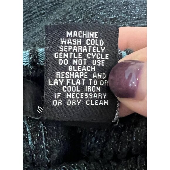 SANDRO Knit Turtleneck Sweater Sz XL Stretchy Accentuates Curves Viscose Nylon - Picture 10 of 11